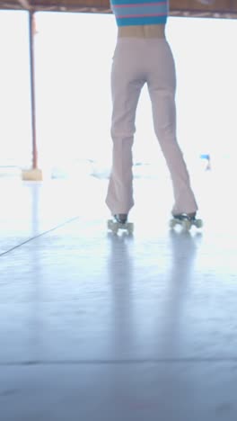 person roller skating