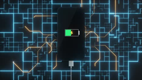 el progreso de la carga del teléfono móvil, renderización 3d.