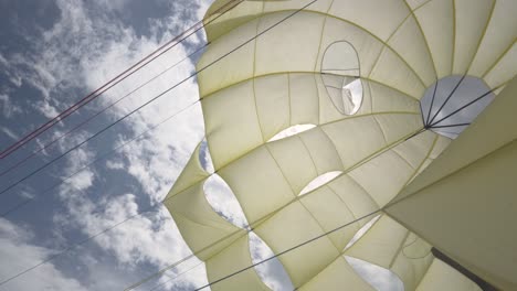 View-of-the-Inside-of-a-Parachute-flying-with-a-strong-wind-and-sunlight