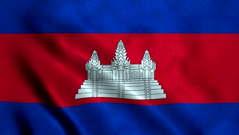 4k seamless loopable flag of cambodia