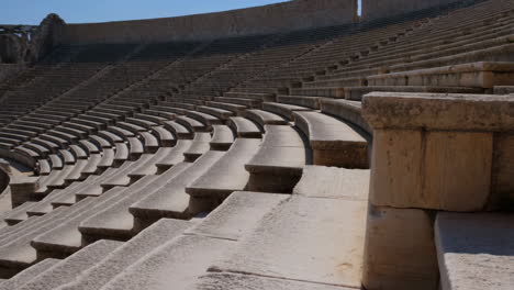 ancient stone seating of an amphitheater