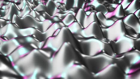 silver liquid metal looped abstract digital animation