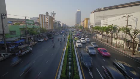 daytime traffic timelapse in bangkok