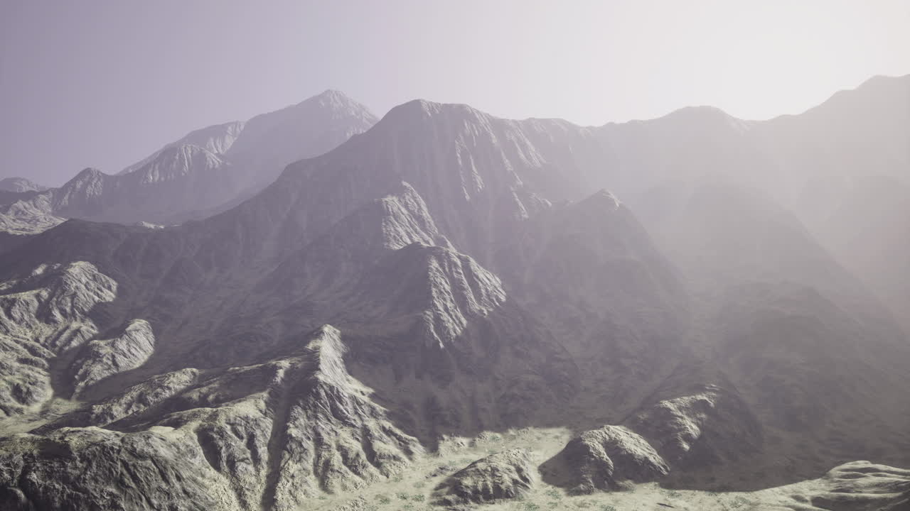 Stunning mountain landscape bathed in soft light during golden hour