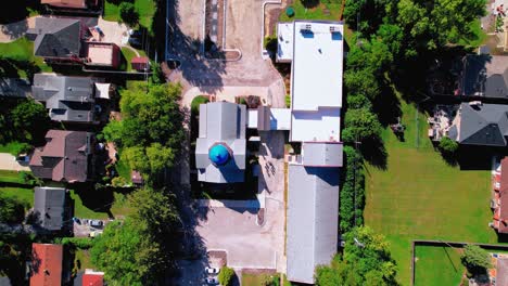 top-down-aerial-Holy-Virgin-Protection-Russian-Orthodox-Cathedral-from-Des-Plaines,-Illinois-USA