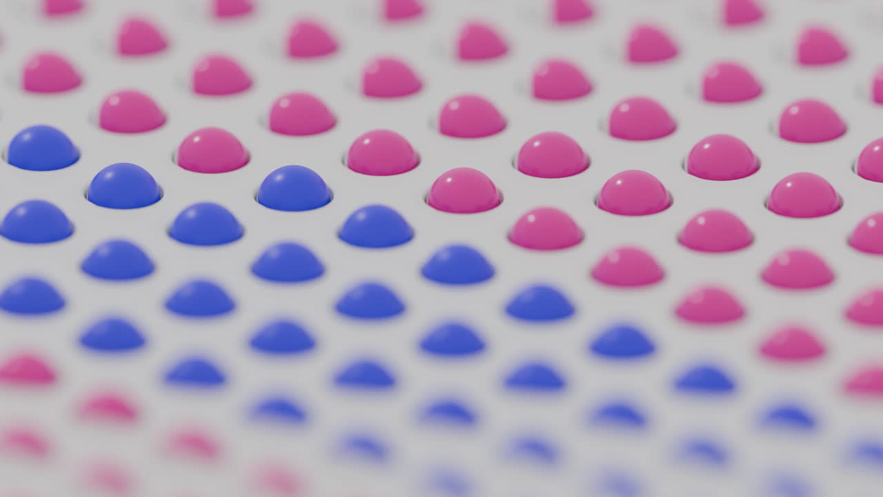 Abstract Pattern of Pink and Blue Domes and Hemispheres