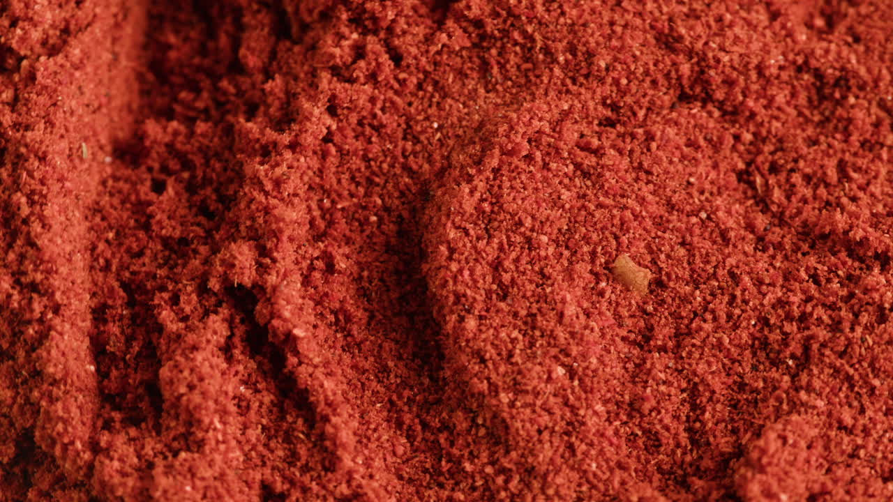 Close Up of Red Paprika Spice Powder Texture