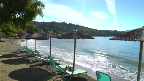 romantic neorio bay anchorage in poros island greece