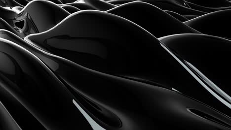 abstract black liquid waves