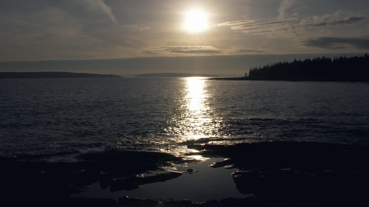 Mainen auringonlaskun lahti, hidastus 24fps
