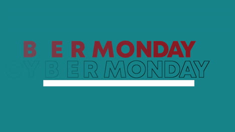 Cyber-Monday-Distintivo:-Texto-Repetido-Sobre-Un-Gradiente-Verde