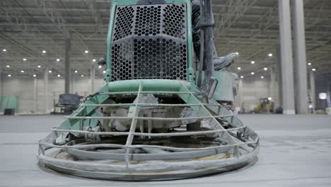 concrete floor polishing/finishing machine in action
