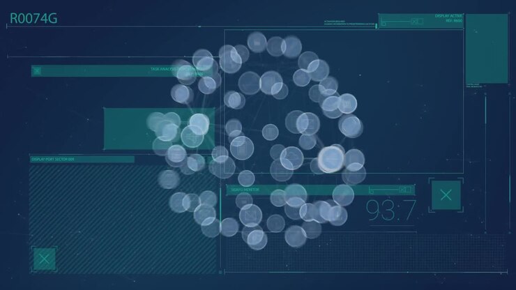 Animation of network of connections