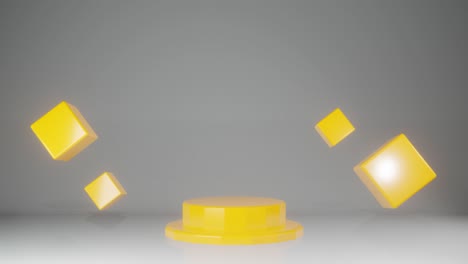 pedestal de presentación de los productos