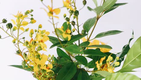 close-up of a yellow flower bouquet