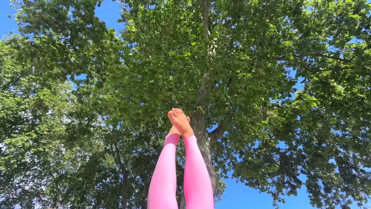 Yoga Pose Under a Tree