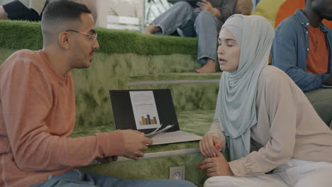 business discussion in modern office