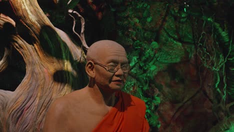 wax figure of dalai lama at linh phuoc pagoda, da lat city, vietnam