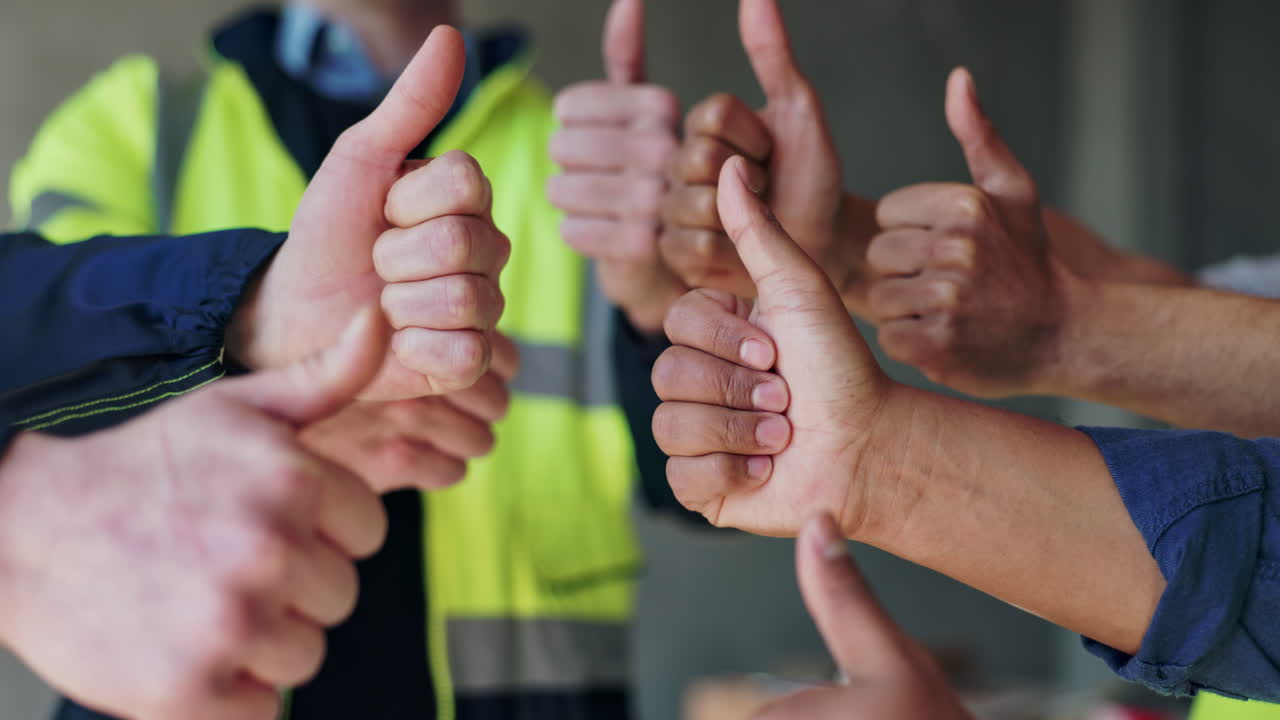 equipo de construcción celebrando el éxito