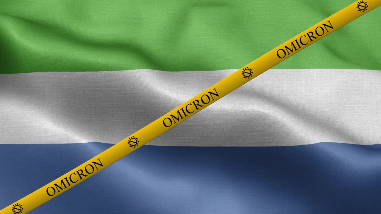 시에라리온 발에 오미크론 변종과 금지 줄무 - 시에라리에온의 발