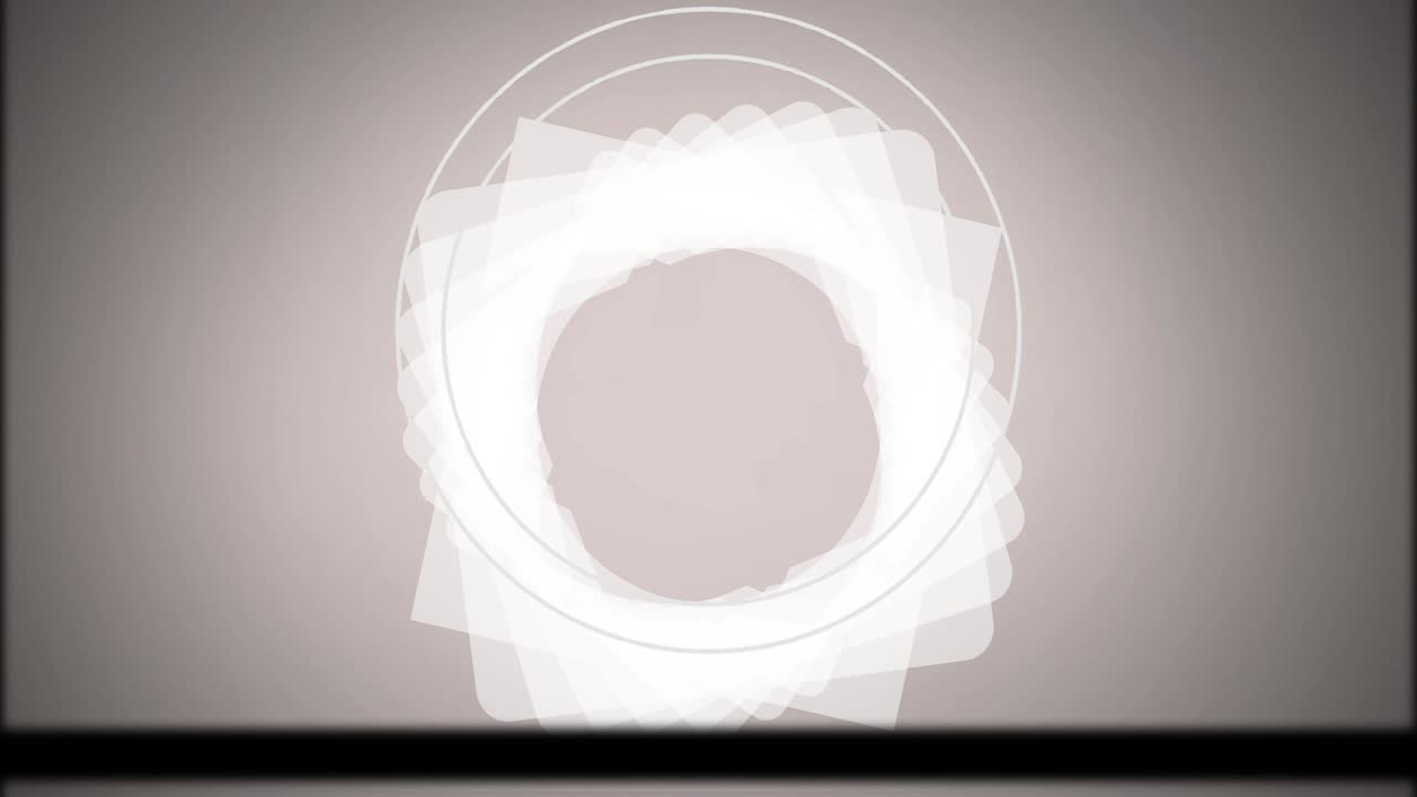 회색 배경에 대한 추상적인 원형 모양 위에 필름 릴 효과의 디지털 애니메이션