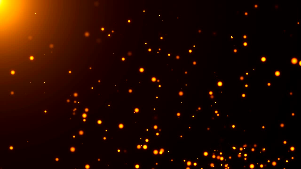 3d rendering flickering gold particles. Abstract background