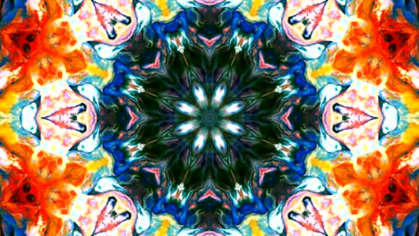 abstracto pincel tinta concepto liso patrón simétrico ornamental decorativo caleidoscopio movimiento círculo geométrico y formas de estrellas
