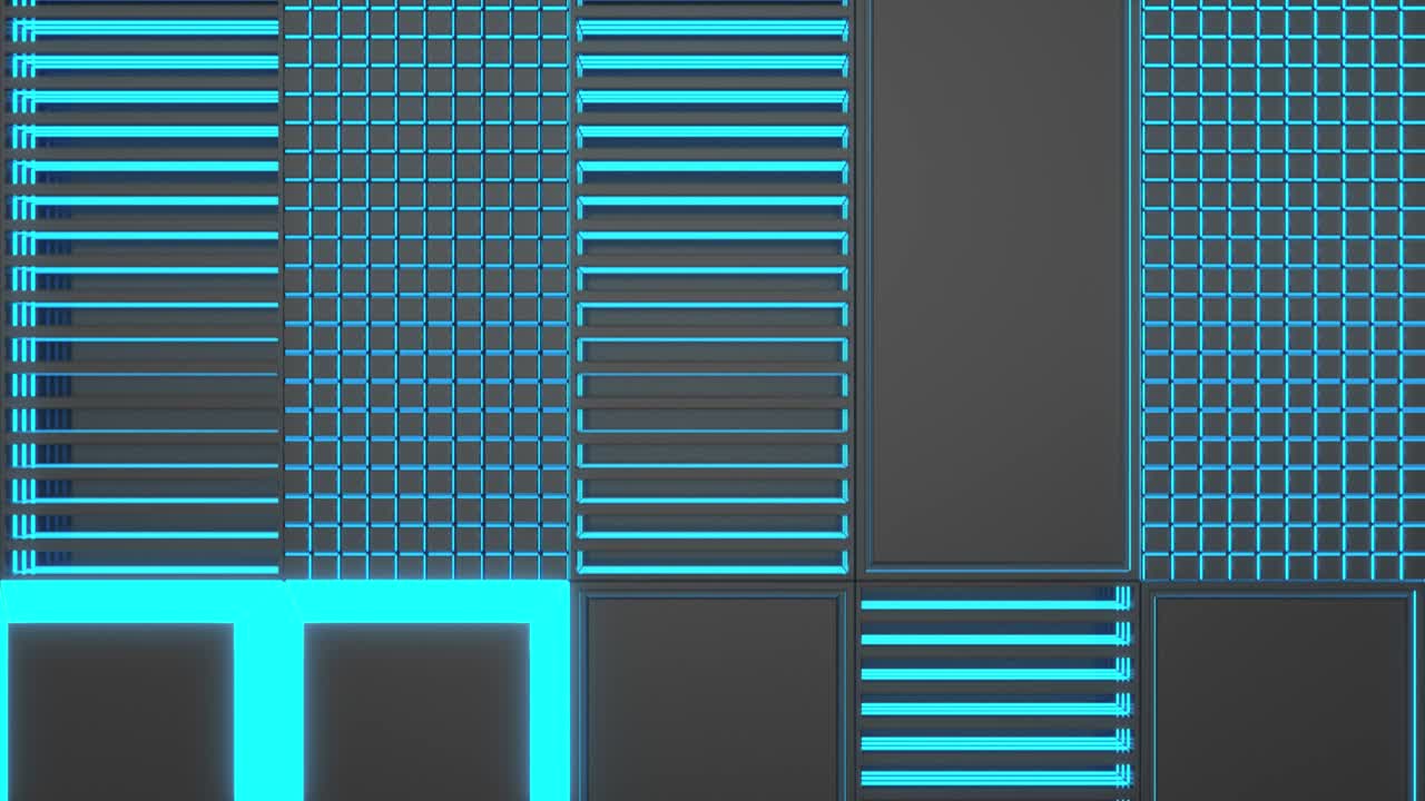 bucle de fondo tecnológico con líneas brillantes azules