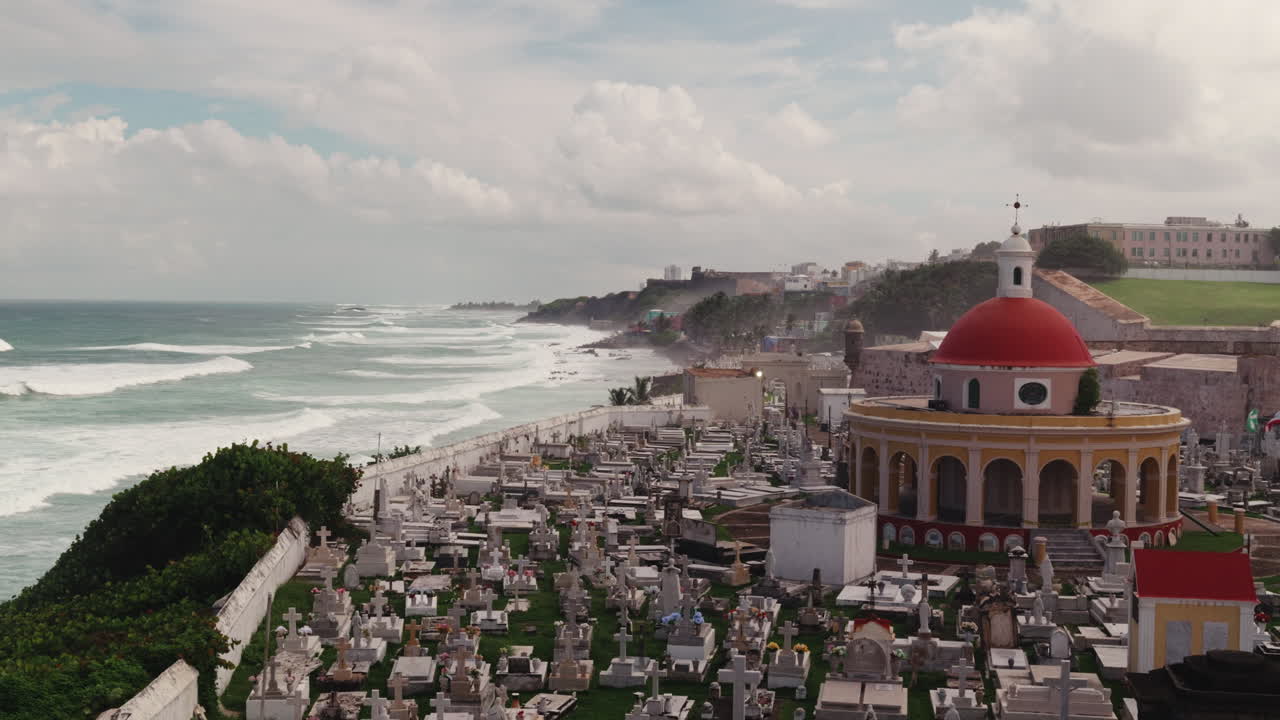 Cemetery overlooking Ocean in Old San Juan, Puerto Rico