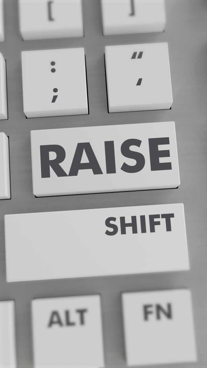 RAISE BUTTON PRESSING ON KEYBOARD Vertical Video