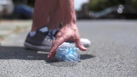 plastic bottle in the street