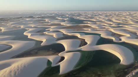 aerial view of lençóis maranhenses national park in brazil