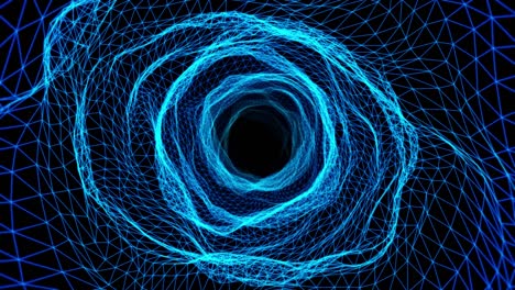 agujero negro espacio digital - alambre azul - gráficos de movimiento -10 segundos bucle sin costuras