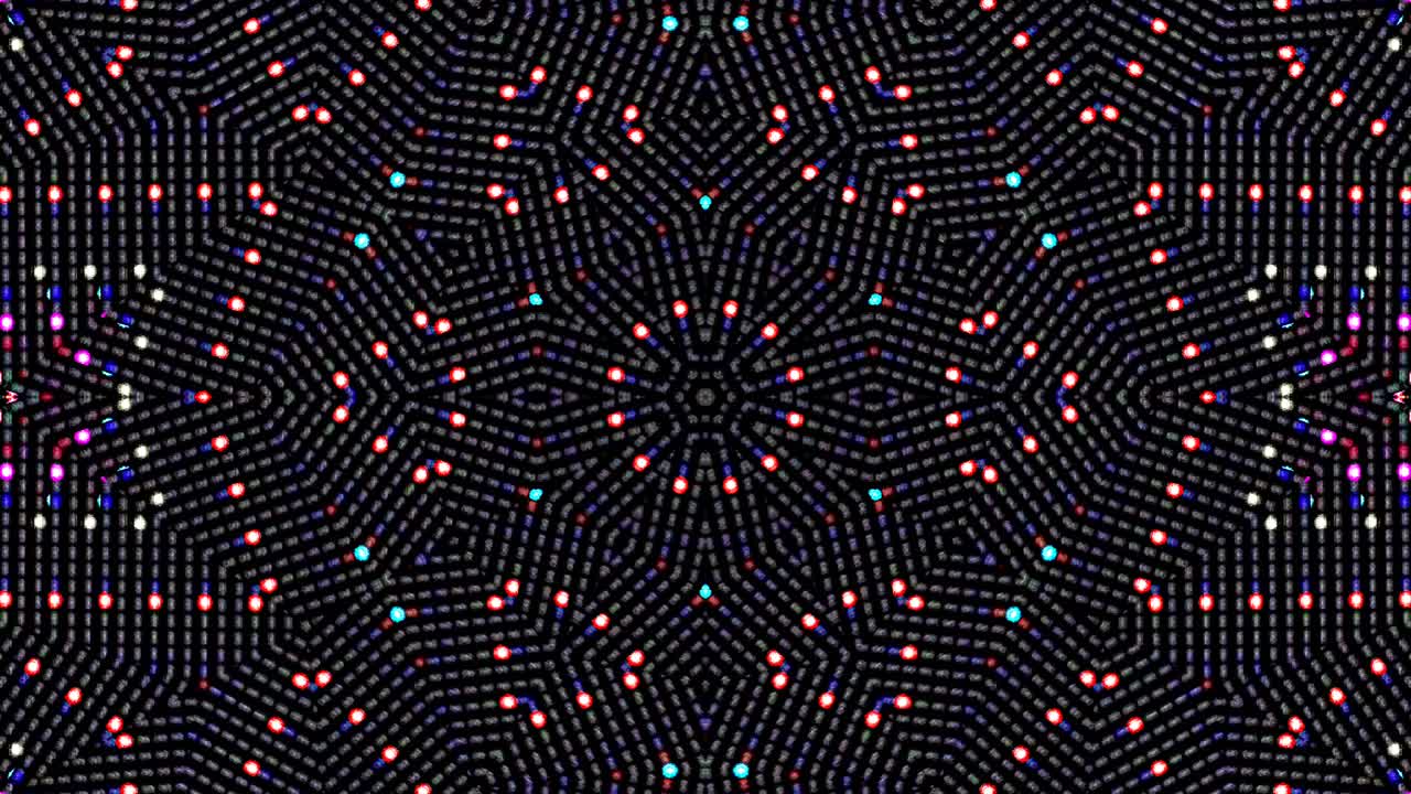 Beautiful abstract kaleidoscope that shines, a radiant light that regulates the subtle movements