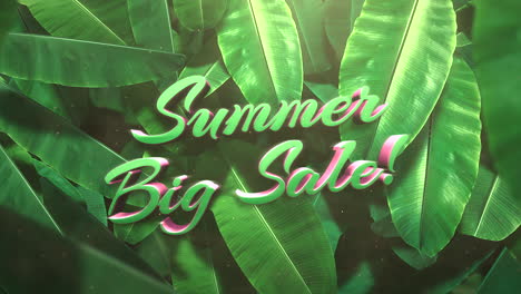 summer big sale with tropical landscape