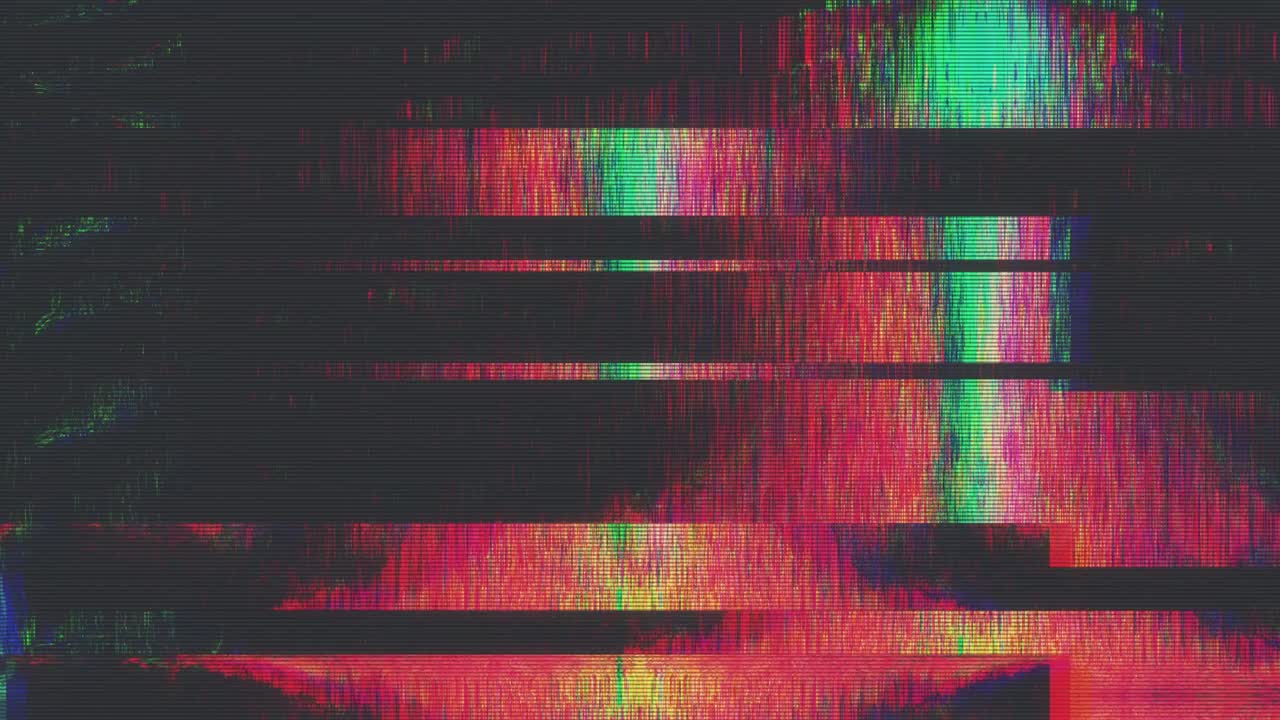 diseño único abstracto animación digital ruido de píxeles error de fallo daño de video