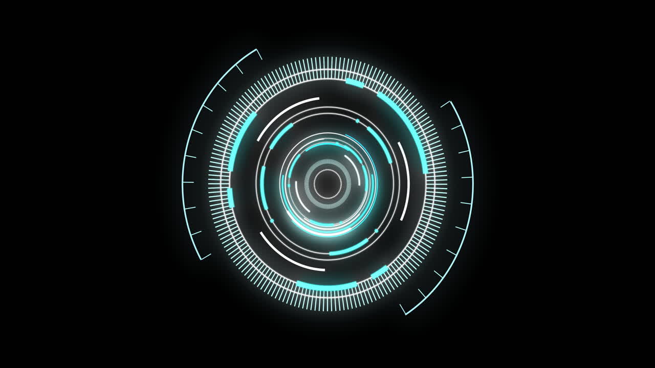 Animation of scope scanning on black background