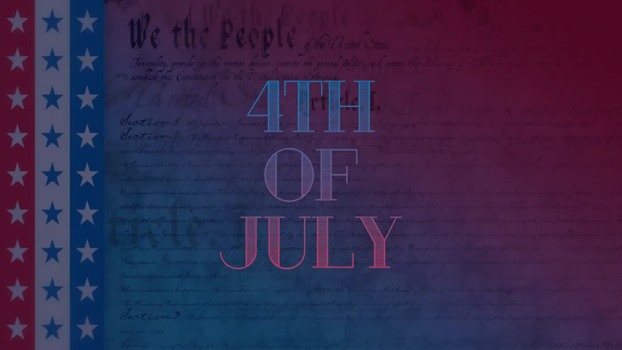 4th of July text and the written constitution of the United States