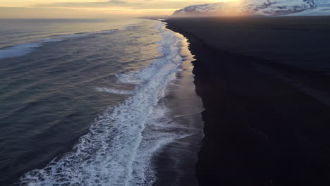 Aerial-view-of-icelandic-ocean