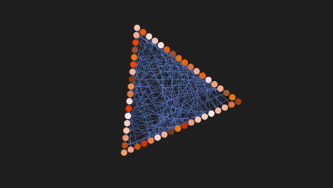 Lebendiges-Dreieck-Mit-Gelben-Und-Blauen-Punkten-Auf-Schwarz