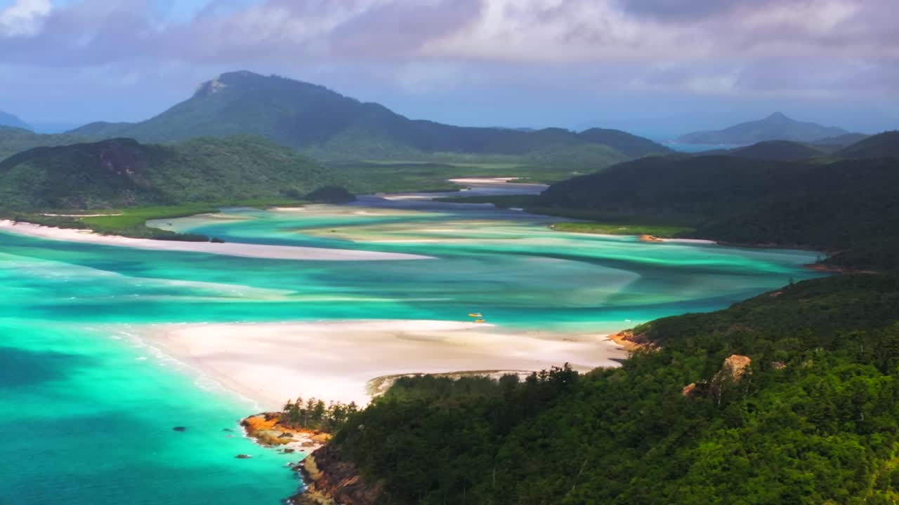 Stunning Aerial View of Whitehaven Beach in Australia
