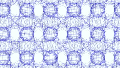 interwoven circles intricate blue pattern of thin connected lines