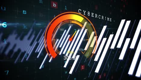 Animation-of-data-processing-over-speedometer