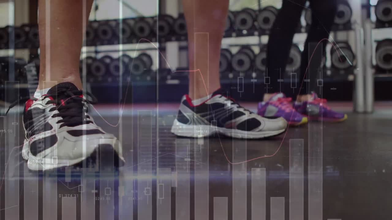 animación de las estadísticas sobre el ejercicio de hombres y mujeres en forma