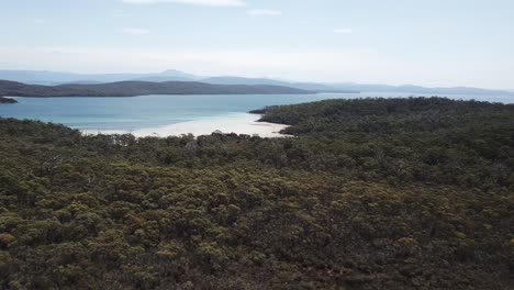 Drohne-Fliegen-Links-Grün-Insel-Strand