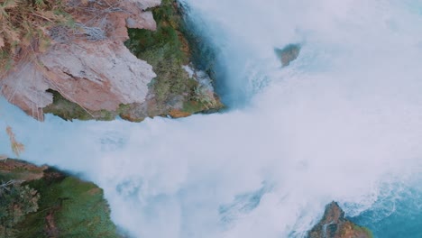 high-angle view of a waterfall