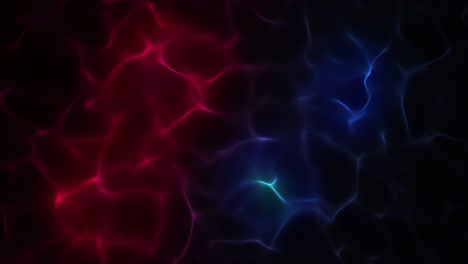 abstract particles background with dots red and blue loop 4k