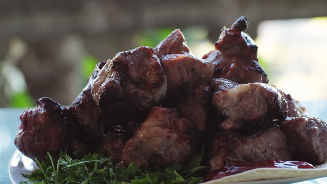 Grilled Pork Shish Kebab