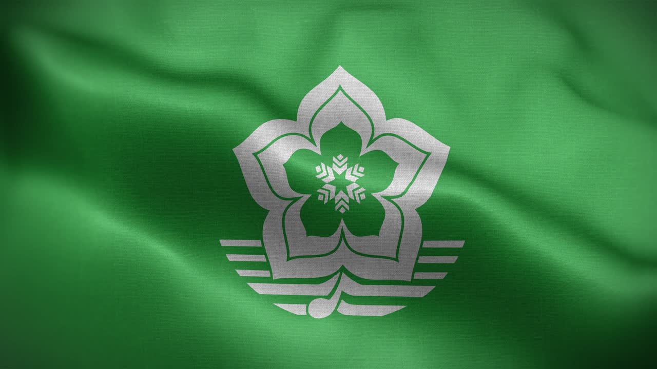 Harbin China Flag Loop Background 4K