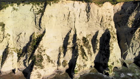 Limestone-Cliffs-By-The-Beach-Of-Tolaga-Bay-Wharf,-Eastland,-New-Zealand